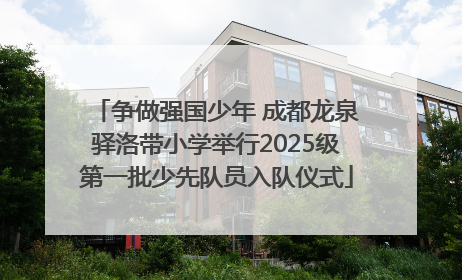 争做强国少年 成都龙泉驿洛带小学举行2025级第一批少先队员入队仪式