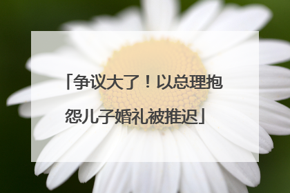 争议大了！以总理抱怨儿子婚礼被推迟