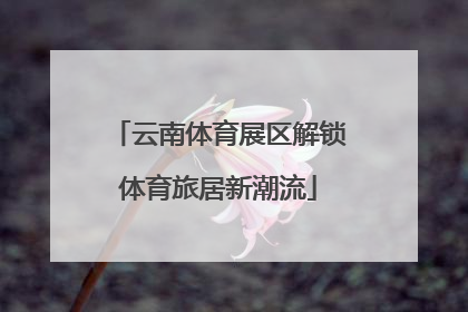 云南体育展区解锁体育旅居新潮流