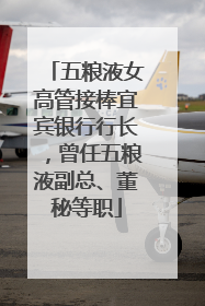 五粮液女高管接棒宜宾银行行长，曾任五粮液副总、董秘等职