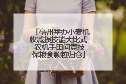 亳州举办小麦机收减损技能大比武 农机手田间竞技保粮食颗粒归仓
