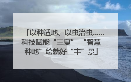 以种适地、以虫治虫……科技赋能“三夏” “智慧种地”绘就好“丰”景