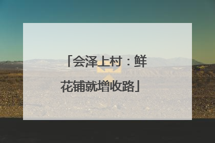 会泽上村：鲜花铺就增收路