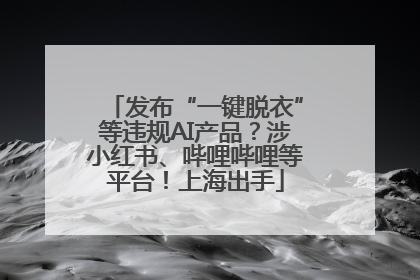 发布“一键脱衣”等违规AI产品？涉小红书、哔哩哔哩等平台！上海出手