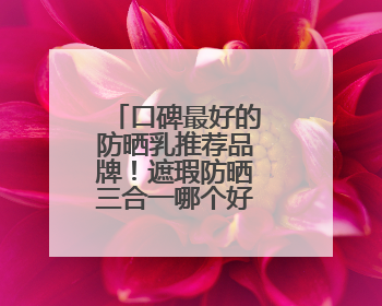 口碑最好的防晒乳推荐品牌！遮瑕防晒三合一哪个好用不闷痘？