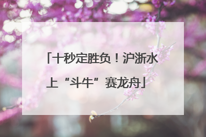 十秒定胜负！沪浙水上“斗牛”赛龙舟