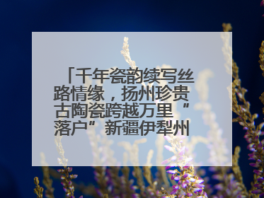 千年瓷韵续写丝路情缘，扬州珍贵古陶瓷跨越万里“落户”新疆伊犁州博物馆