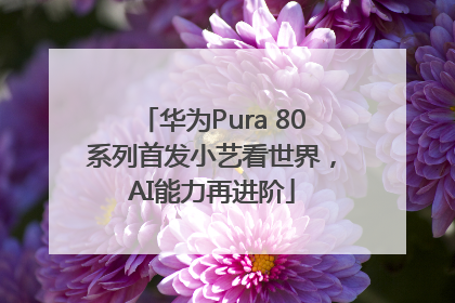 华为Pura 80系列首发小艺看世界，AI能力再进阶