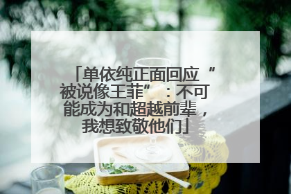 单依纯正面回应“被说像王菲”：不可能成为和超越前辈，我想致敬他们