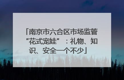 南京市六合区市场监管“花式宠娃”：礼物、知识、安全一个不少