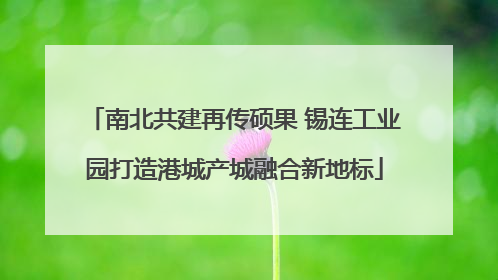 南北共建再传硕果 锡连工业园打造港城产城融合新地标