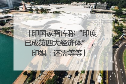 印国家智库称“印度已成第四大经济体”，印媒：还需等等