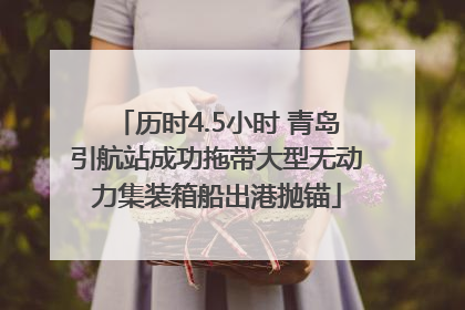 历时4.5小时 青岛引航站成功拖带大型无动力集装箱船出港抛锚