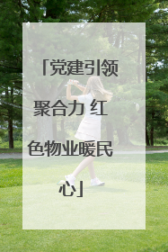 党建引领聚合力 红色物业暖民心