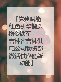 党建赋能 红色引擎锻造物资铁军——吉林省吉林供电公司物资部激活供应链新动能
