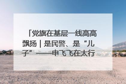 党旗在基层一线高高飘扬｜是民警、是“儿子”——申飞飞在太行山中的一线坚守
