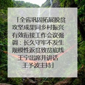 全省巩固拓展脱贫攻坚成果同乡村振兴有效衔接工作会议强调：长久守牢不发生规模性返贫致贫底线 王宁出席并讲话 王予波主持