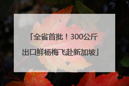 全省首批！300公斤出口鲜杨梅飞赴新加坡