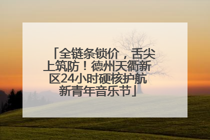 全链条锁价，舌尖上筑防！德州天衢新区24小时硬核护航新青年音乐节