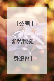 公园上新智能健身设备