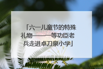 六一儿童节的特殊礼物——一等功臣老兵走进卓刀泉小学