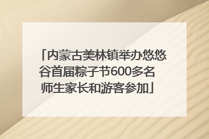 内蒙古美林镇举办悠悠谷首届粽子节600多名师生家长和游客参加