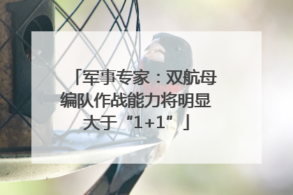 军事专家：双航母编队作战能力将明显大于“1+1”