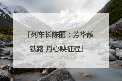 列车长陈丽：芳华献铁路 丹心映征程
