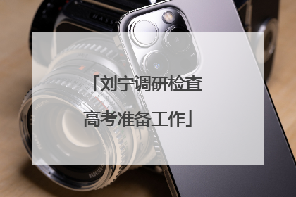 刘宁调研检查高考准备工作