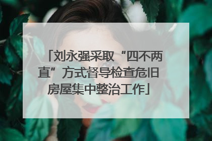 刘永强采取“四不两直”方式督导检查危旧房屋集中整治工作
