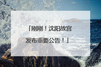 刚刚！沈阳故宫发布重要公告！