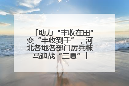 助力“丰收在田”变“丰收到手”，河北各地各部门厉兵秣马迎战“三夏”