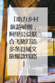 助力乡村旅游破圈，阿里公益联合飞猪打造多条县域文旅爆款线路