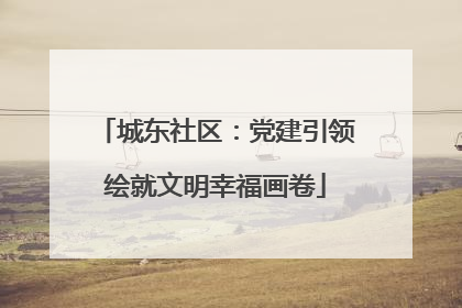 城东社区：党建引领绘就文明幸福画卷