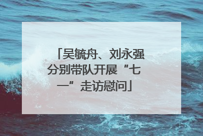 吴毓舟、刘永强分别带队开展“七一”走访慰问