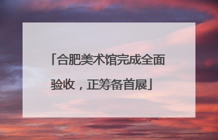 合肥美术馆完成全面验收，正筹备首展