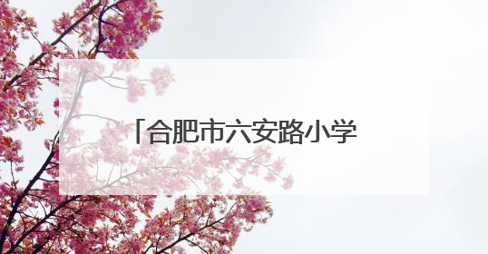 合肥市六安路小学中铁国际城校区举行校园文化艺术节