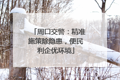 周口交警：精准施策除隐患，便民利企优环境