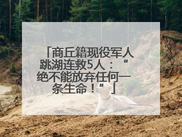 商丘籍现役军人跳湖连救5人：“绝不能放弃任何一条生命！”