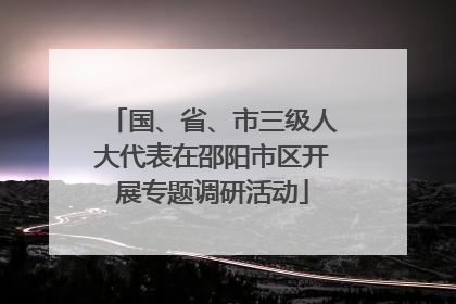 国、省、市三级人大代表在邵阳市区开展专题调研活动