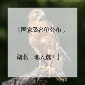 国家级名单公布，湖北一地入选！