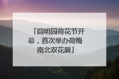 圆明园荷花节开幕，首次举办荷梅南北双花展