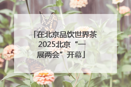 在北京品饮世界茶 2025北京“一展两会”开幕