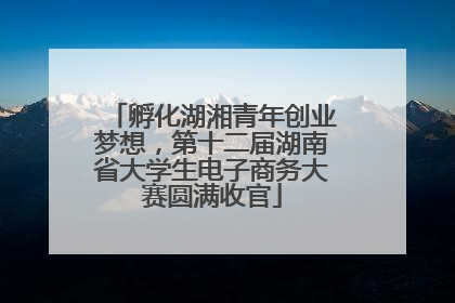 孵化湖湘青年创业梦想，第十二届湖南省大学生电子商务大赛圆满收官
