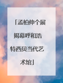 孟柏伸个展 揭幕呼和浩特西贝当代艺术馆