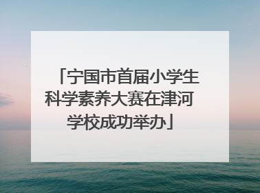 宁国市首届小学生科学素养大赛在津河学校成功举办