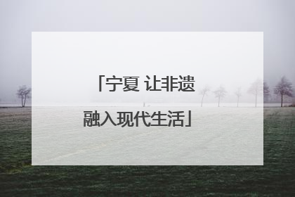 宁夏 让非遗融入现代生活