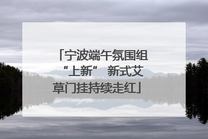 宁波端午氛围组“上新” 新式艾草门挂持续走红