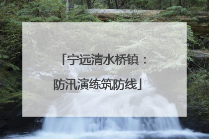 宁远清水桥镇：防汛演练筑防线