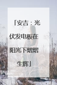 安吉：光伏发电板在阳光下熠熠生辉